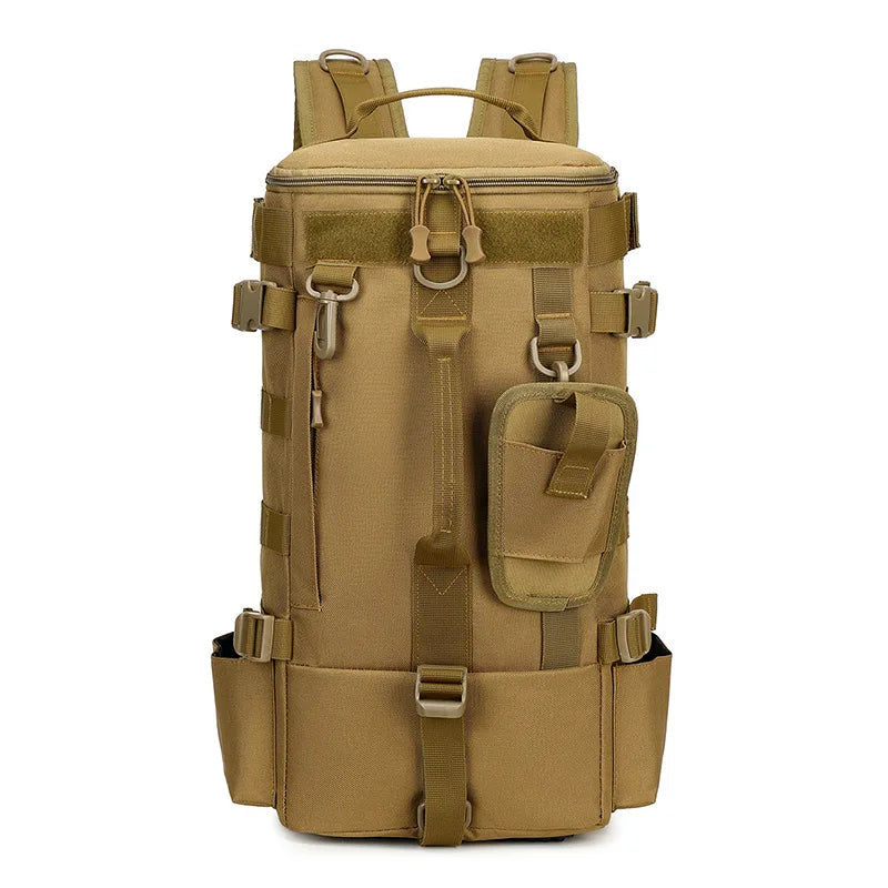 Mochila de pesca táctica con portacañas Almacenamiento de equipo de pesca Molle para acampar Senderismo al aire libre Mochila multifuncional