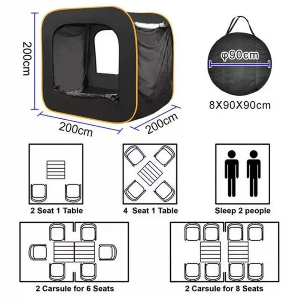 Carpa trasera extendida automática para 4-6 personas Camping al aire libre Accesorios impermeables para viajes plegables para mosquiteros