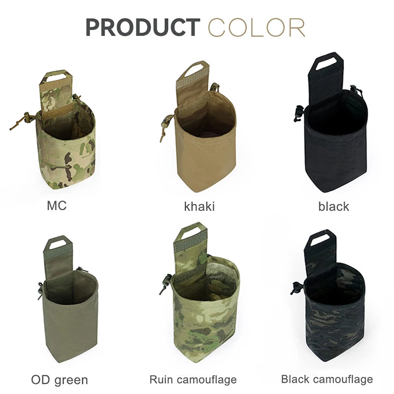 Bolsa Molle Dump Mini Bolsa Plegable de Reciclaje Herramienta de cintura Molle Bolsa de Artículos Bolsa de Revista Bolsa Utilitaria para Cinturón Molle Mochila Chaleco