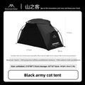 MOUNTAINHIKER 2026 Cama de campamento individual Tienda de campaña al aire libre, refugio de campamento multiusos impermeable a prueba de lluvia para senderismo y viajes