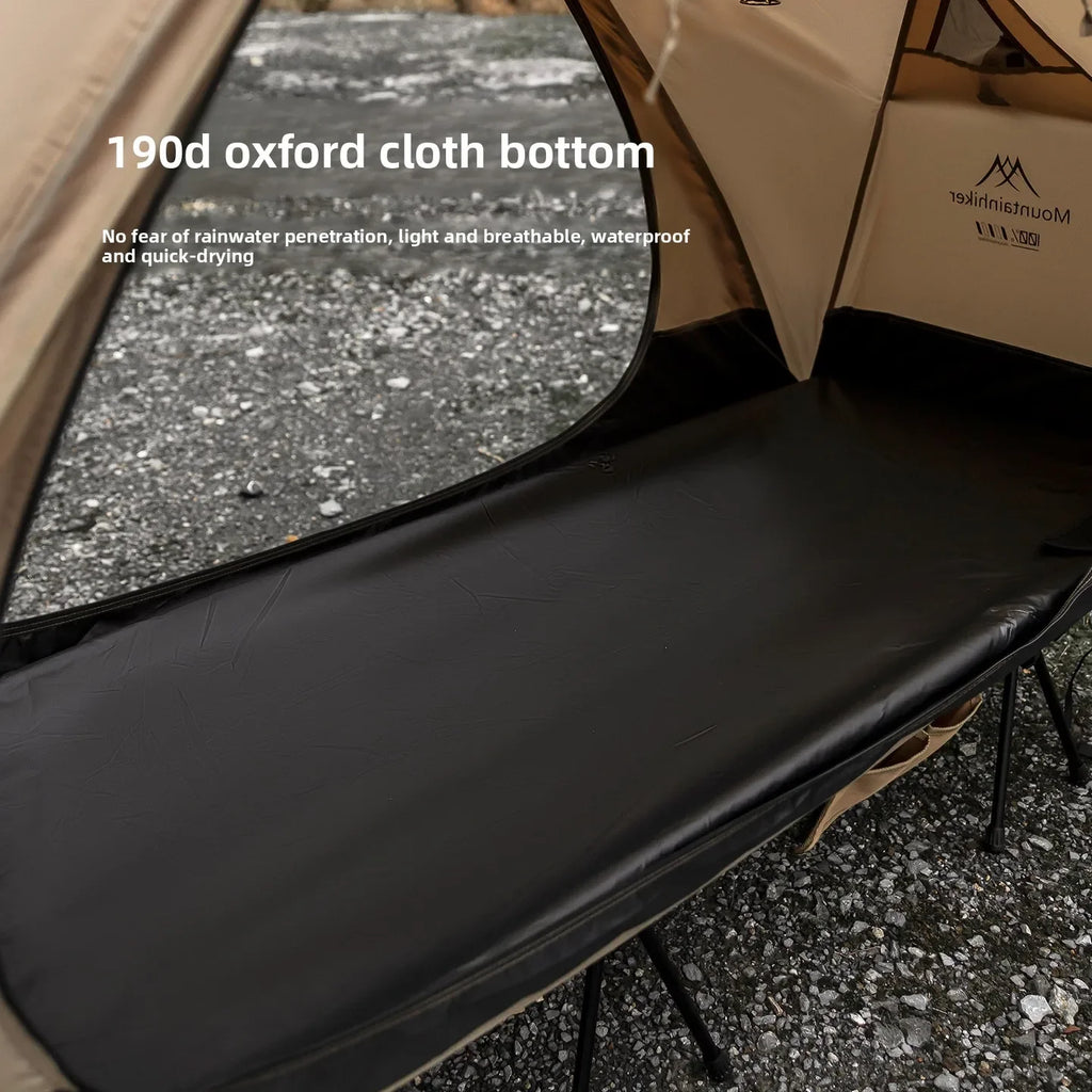 MOUNTAINHIKER 2026 Cama de campamento individual Tienda de campaña al aire libre, refugio de campamento multiusos impermeable a prueba de lluvia para senderismo y viajes