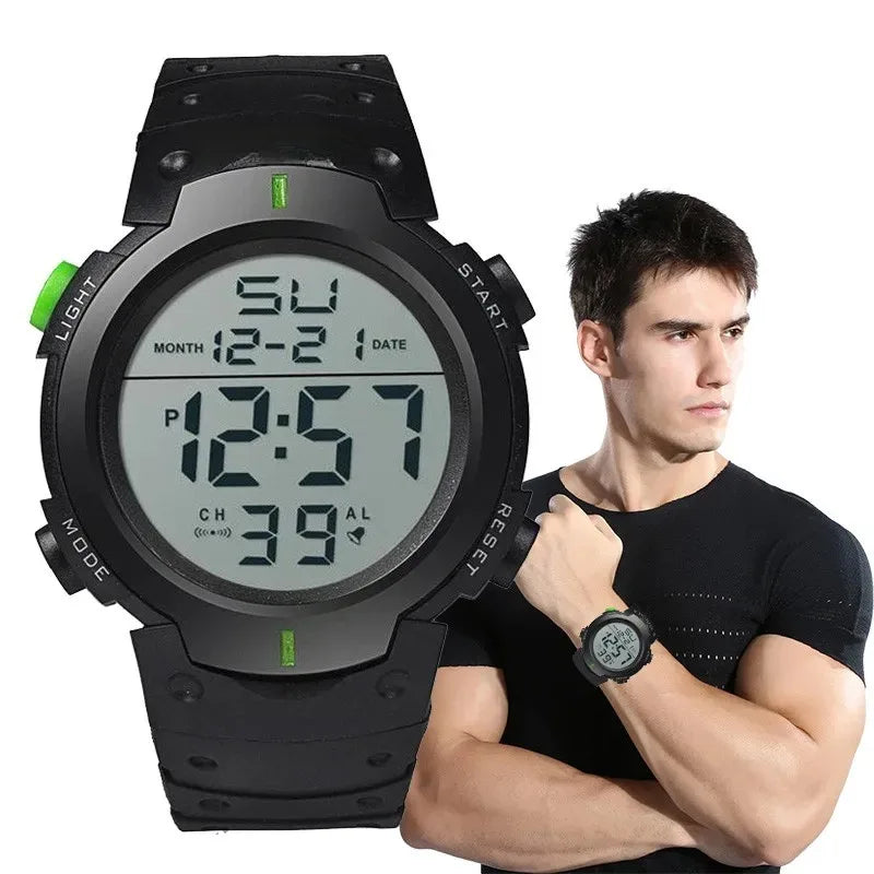 Reloj deportivo digital LED para hombres — Multifunción y resistente