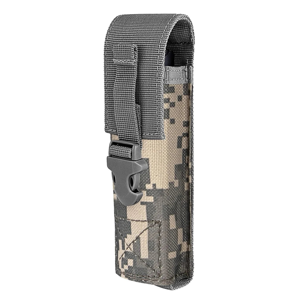 Funda para linterna táctica, portasopletes para soplete molle, bolsa de cintura para herramientas EDC, accesorios para acampar al aire libre y caza