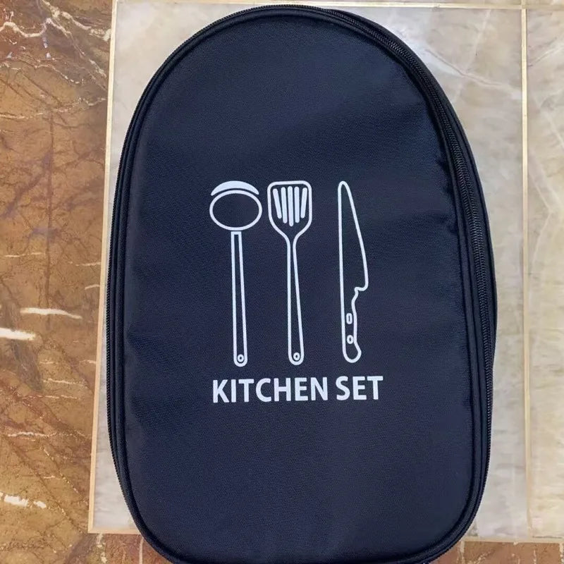 Organizador de utensilios de cocina para campamento Bolsa de viaje Bolsa portátil para BBQ Kit de cocina para BBQ Camp