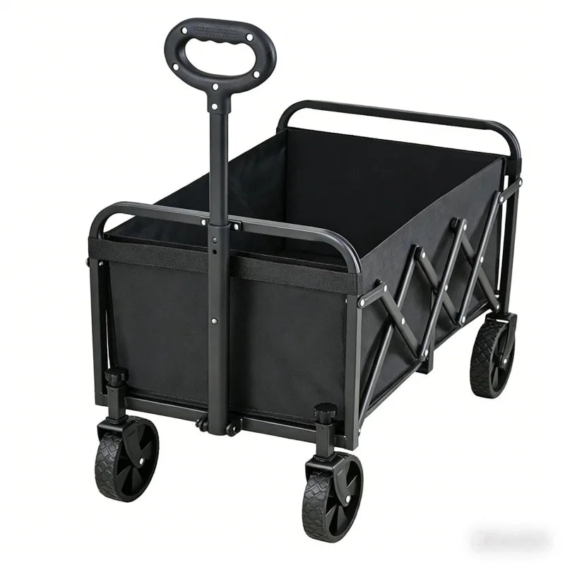 Carrito plegable de gran capacidad para acampar en jardín al aire libre, carrito portátil, desmontable, compacto y ligero para picnic