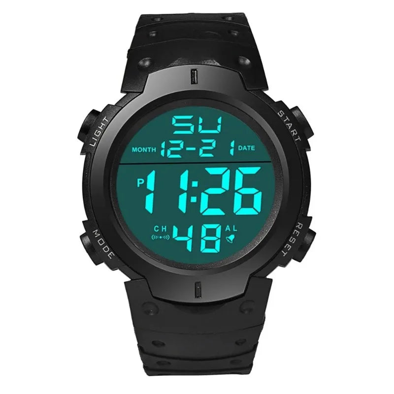 Reloj deportivo digital LED para hombres — Multifunción y resistente