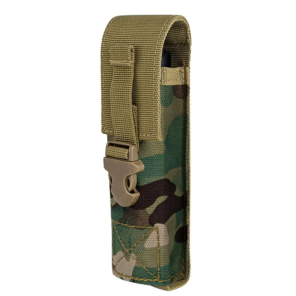 Funda para linterna táctica, portasopletes para soplete molle, bolsa de cintura para herramientas EDC, accesorios para acampar al aire libre y caza