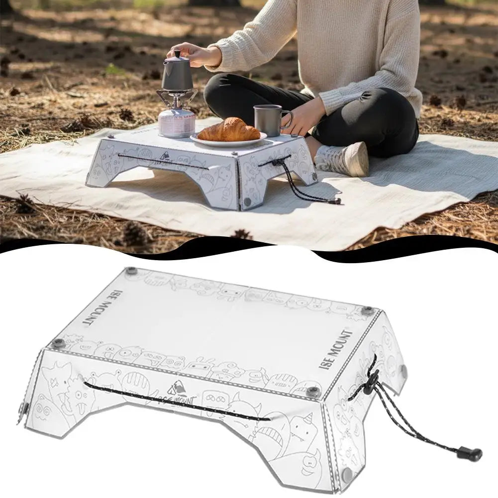 Mesa mini plegable ultraligera, mesa y charola de campamento pequeña PP plegable portátil para acampar, equipo de senderismo Equipo UL