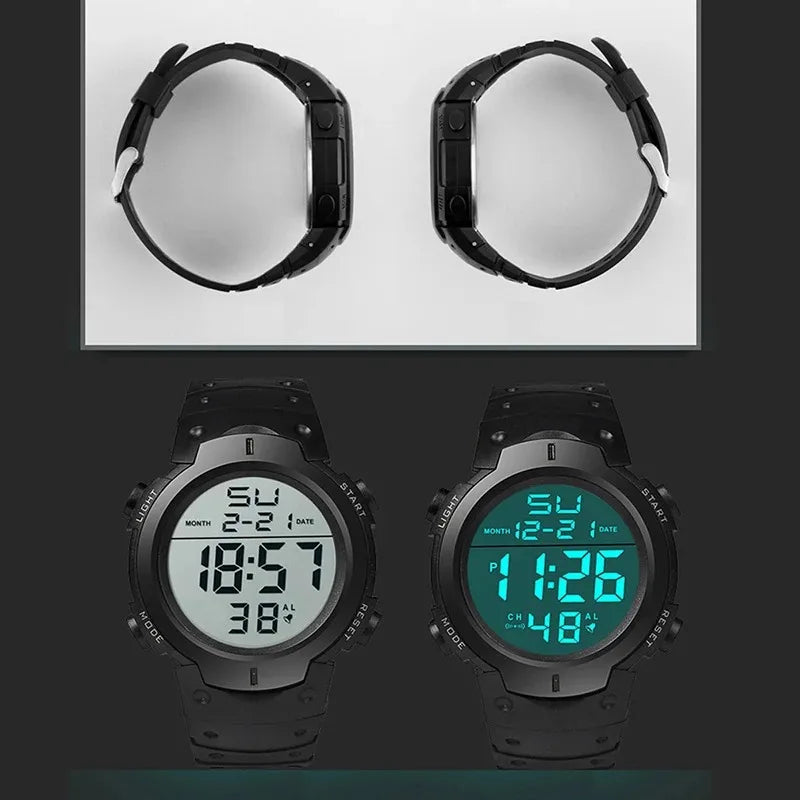 Reloj deportivo digital LED para hombres — Multifunción y resistente