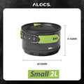 ALOCS Camping Pot Cookware Compact Mess Aleación de aluminio antiadherente para mochilero al aire libre, viajes, picnic