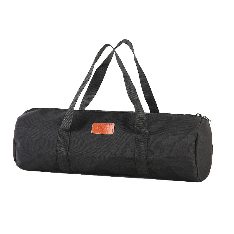 Bolsa cilíndrica para acampar al aire libre Bolso portátil para estacas de tienda Cuerdas de viento Bolsa cilíndrica duradera para accesorios de campamento