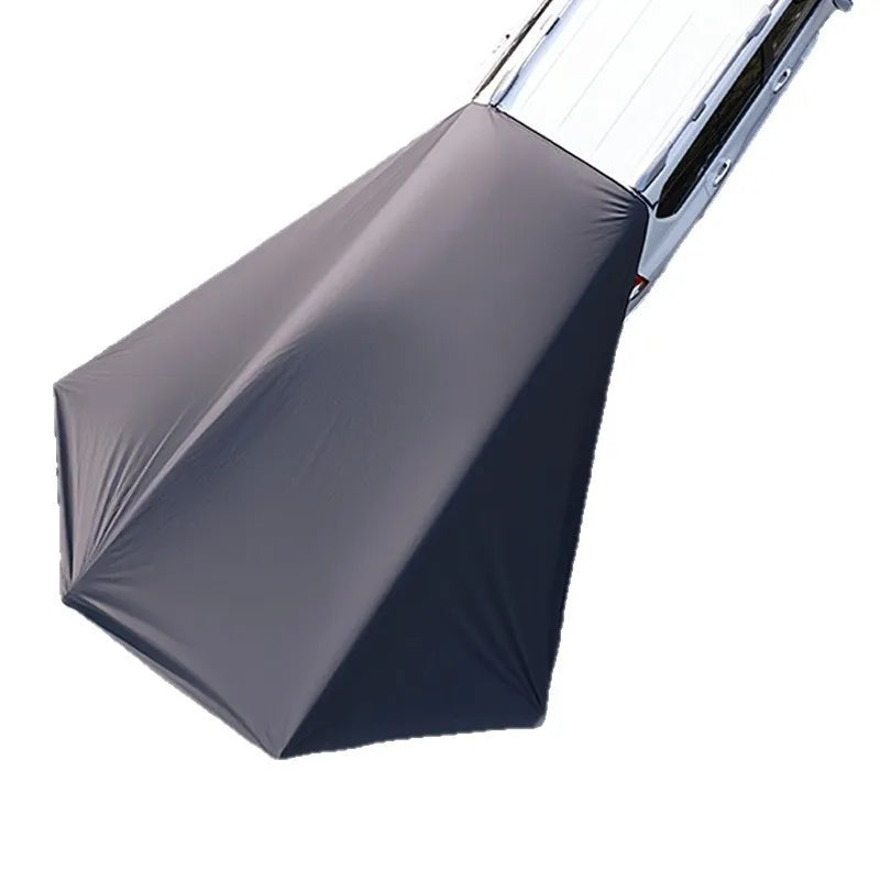 Toldo lateral para SUV, toldo con ventosa y protector UV recubierto de negro plateado para camping autónomo