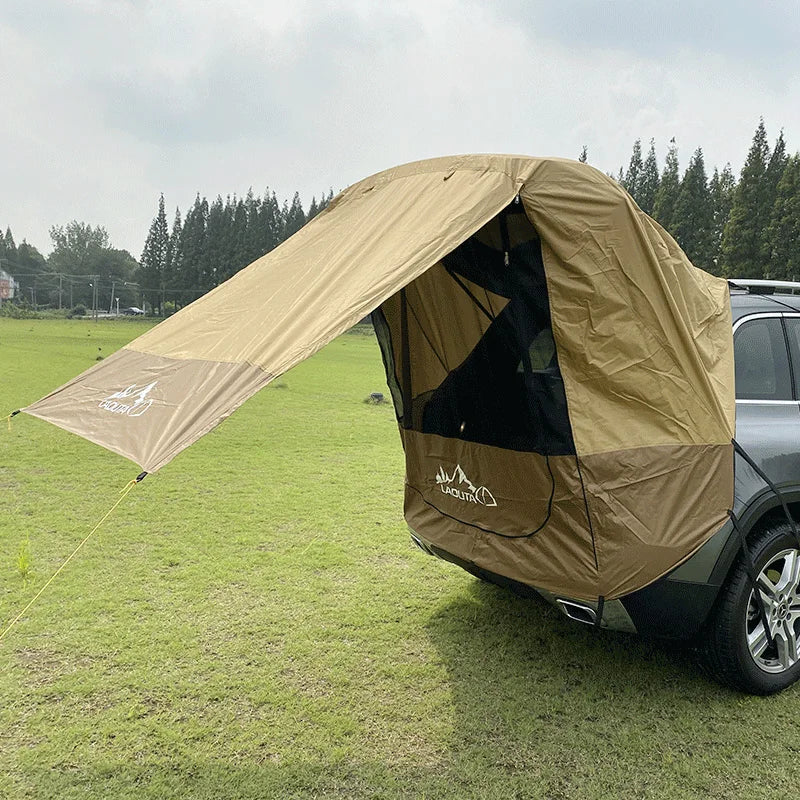 Tienda de coche para la cajuela, toldo auto, SUV impermeable, tienda trasera, toldo portátil para cajuela para campamento, viaje autónomo sin tubería de hierro