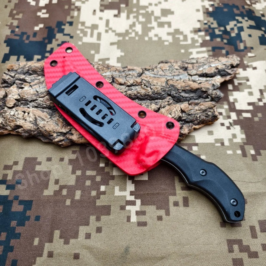 1pc Men's Camping Knife Practical Cutting Knife with K Sheath Suitable for Outdoor Camping Hiking Daily Emergency Carrying