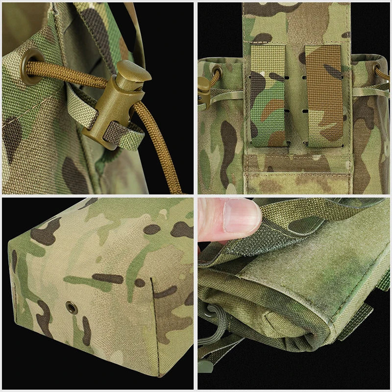 Bolsa Molle Dump Mini Bolsa Plegable de Reciclaje Herramienta de cintura Molle Bolsa de Artículos Bolsa de Revista Bolsa Utilitaria para Cinturón Molle Mochila Chaleco