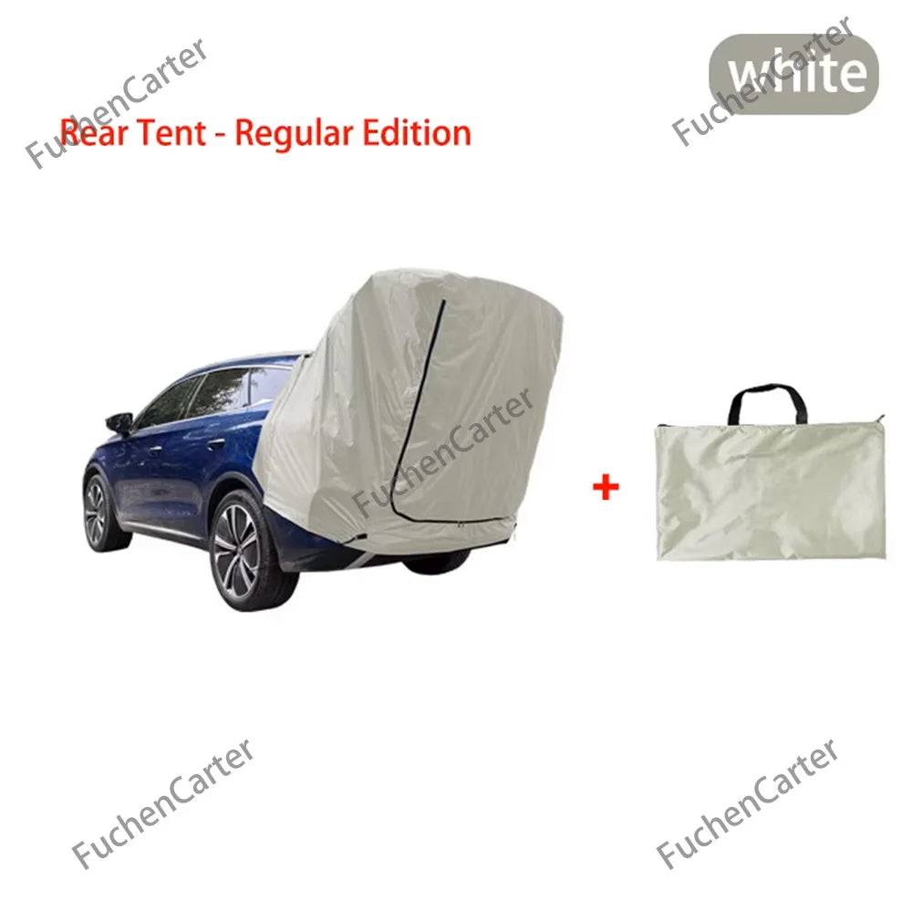 Tienda de copas trasera impermeable anti-UV con toldo extendido, vehículo SUV SUV con techo exterior con protección solar y lluvia