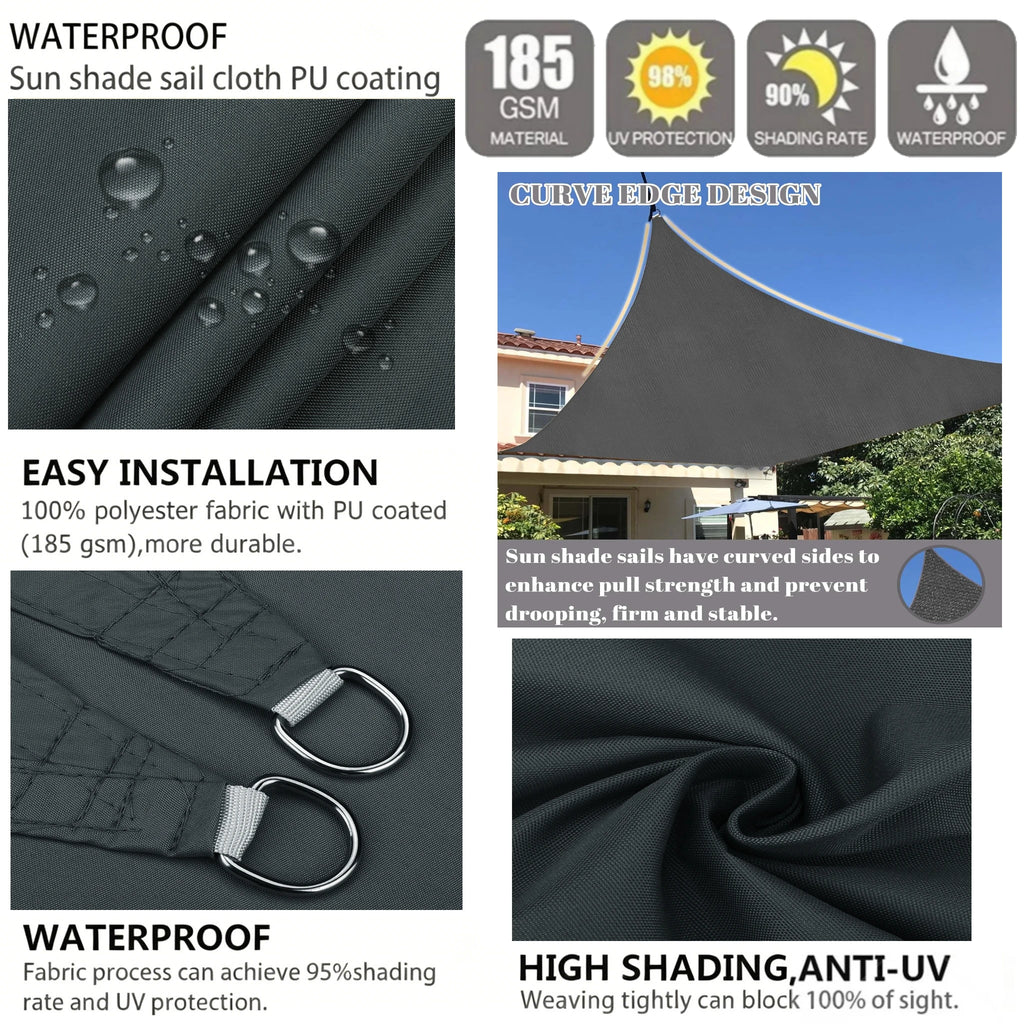 Toldo para autos Sombra para camper van Toldo anti-UV Toldos impermeables para caravanas Techos de auto Refugios laterales para tiendas de campaña con postes de aluminio