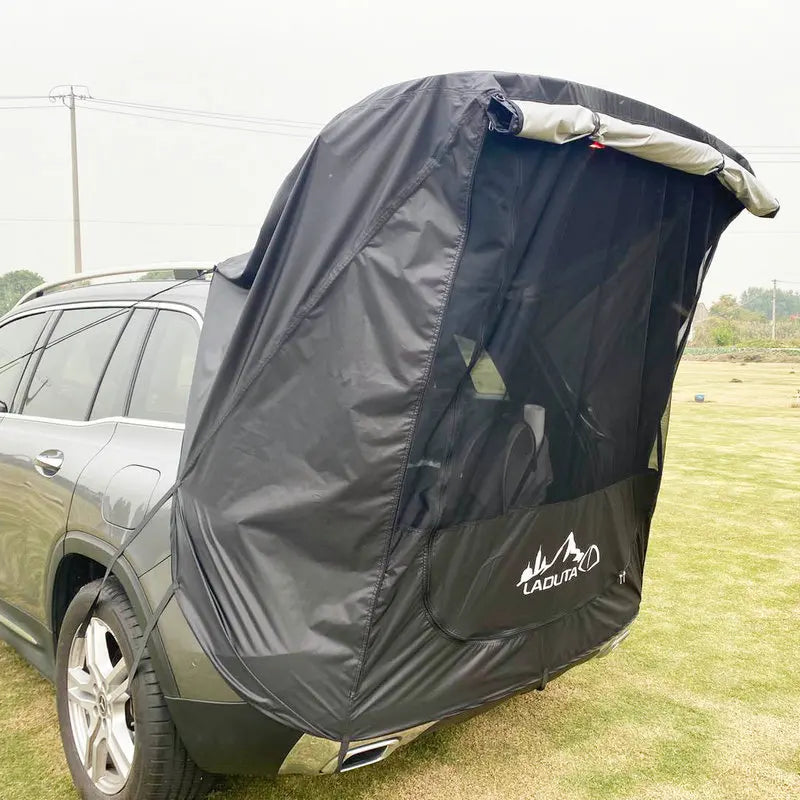 Tienda de coche para la cajuela, toldo auto, SUV impermeable, tienda trasera, toldo portátil para cajuela para campamento, viaje autónomo sin tubería de hierro