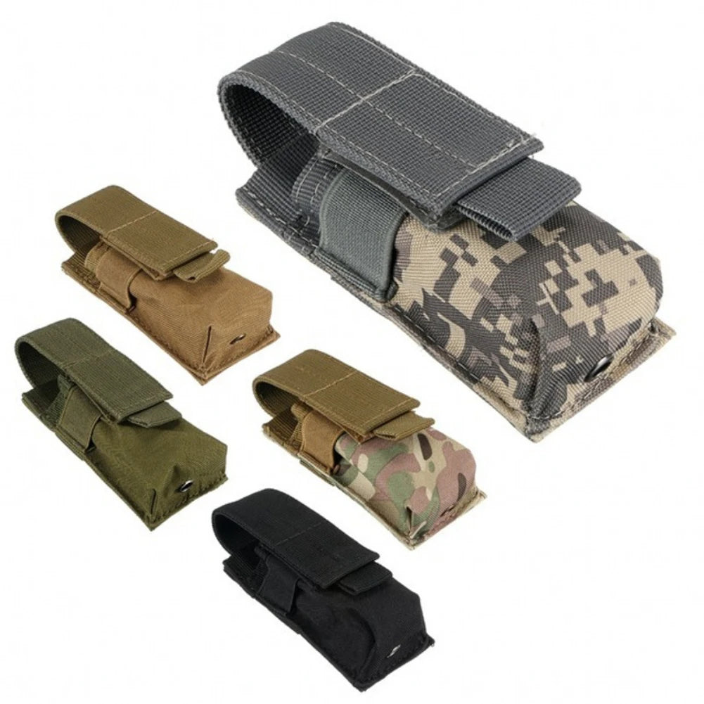 Bolsa Tactical Molle para linterna, portasopletes, bolsa para cargador simple, funda para cuchillo, M5, EDC, 9mm, bolsa de cintura para caza al aire libre