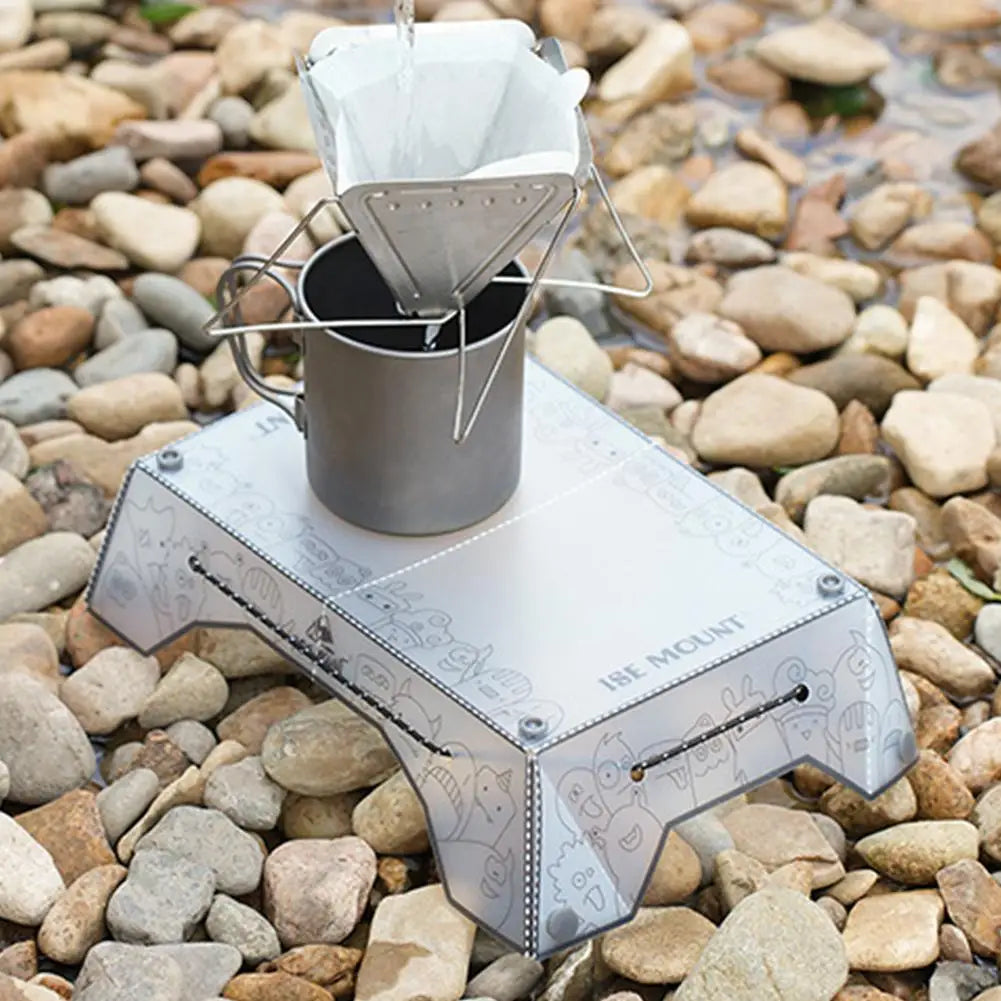 Mesa mini plegable ultraligera, mesa y charola de campamento pequeña PP plegable portátil para acampar, equipo de senderismo Equipo UL