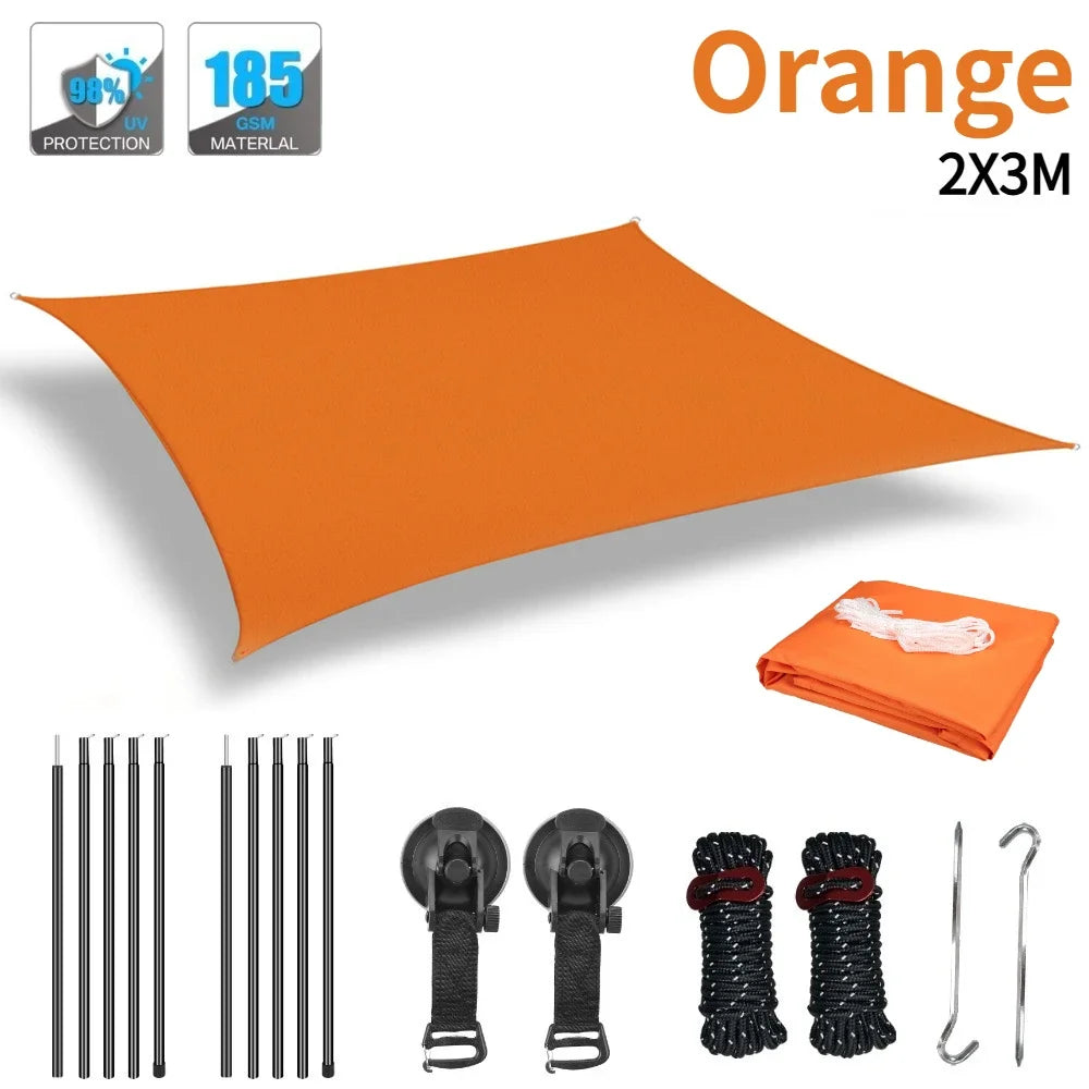 Toldo para autos para van campervan, vehículo de caravana 2x3M 2x4M, techo impermeable para campamentos al aire libre, velas de sombra para campamentos al aire libre