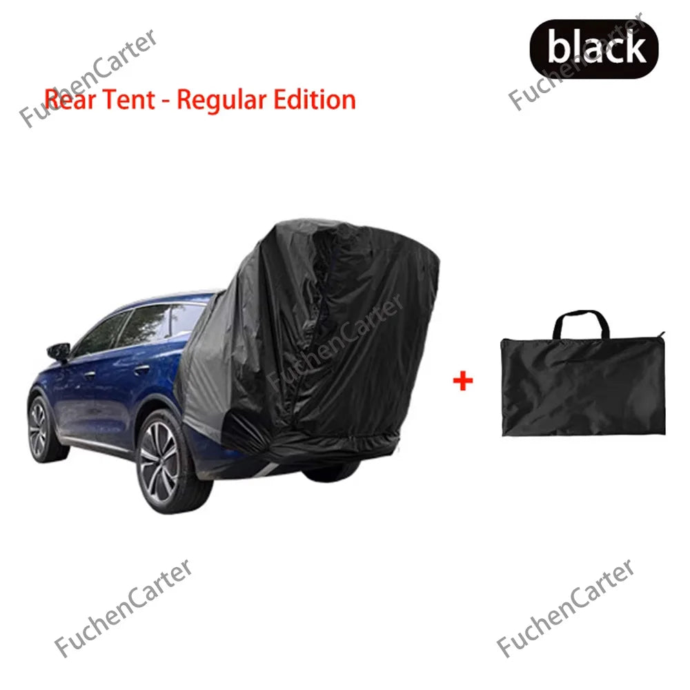 Tienda de copas trasera impermeable anti-UV con toldo extendido, vehículo SUV SUV con techo exterior con protección solar y lluvia