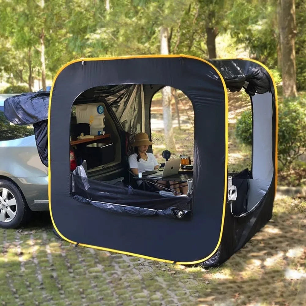 Carpa trasera extendida automática para 4-6 personas Camping al aire libre Accesorios impermeables para viajes plegables para mosquiteros