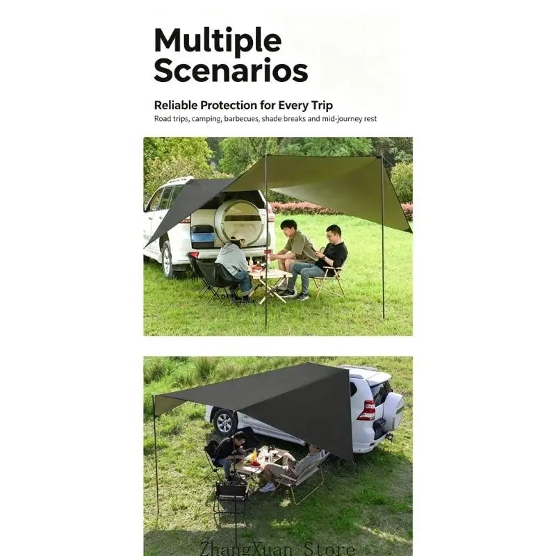 Funda de cortina para autos con ventosa para campamento y descansos al aire libre Accesorios 3XUF