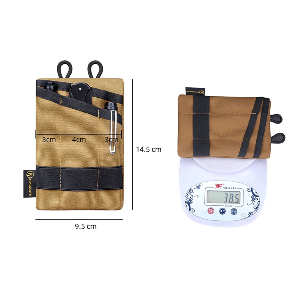 Bolsa compacta para organizador de bolsillo Multifuncional para acampar Senderismo Tarjeta de Montañismo Llave Bolsa para Almacenamiento de Herramientas EDC