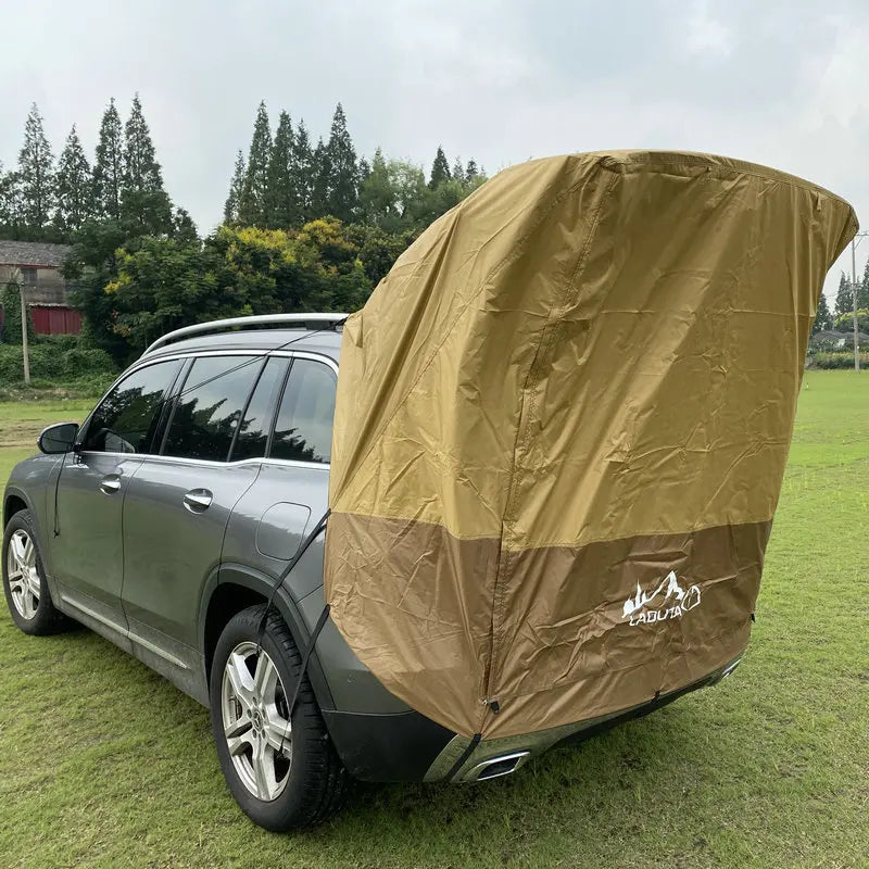 Tienda de coche para la cajuela, toldo auto, SUV impermeable, tienda trasera, toldo portátil para cajuela para campamento, viaje autónomo sin tubería de hierro