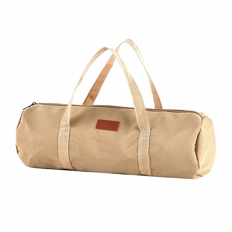 Bolsa cilíndrica para acampar al aire libre Bolso portátil para estacas de tienda Cuerdas de viento Bolsa cilíndrica duradera para accesorios de campamento