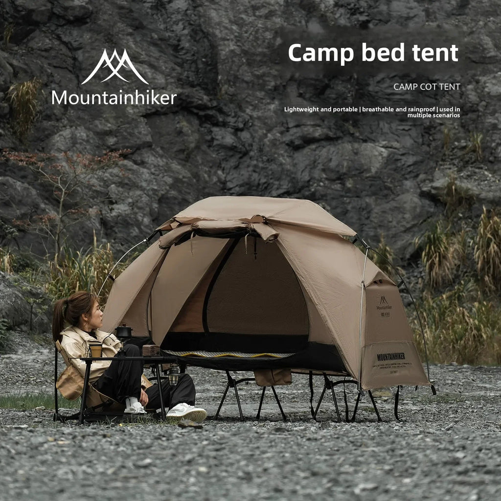 MOUNTAINHIKER 2026 Cama de campamento individual Tienda de campaña al aire libre, refugio de campamento multiusos impermeable a prueba de lluvia para senderismo y viajes