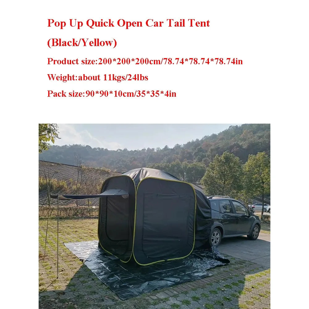 Carpa trasera extendida automática para 4-6 personas Camping al aire libre Accesorios impermeables para viajes plegables para mosquiteros