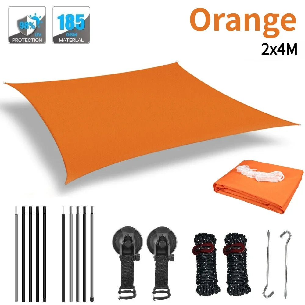 Toldo para autos para van campervan, vehículo de caravana 2x3M 2x4M, techo impermeable para campamentos al aire libre, velas de sombra para campamentos al aire libre