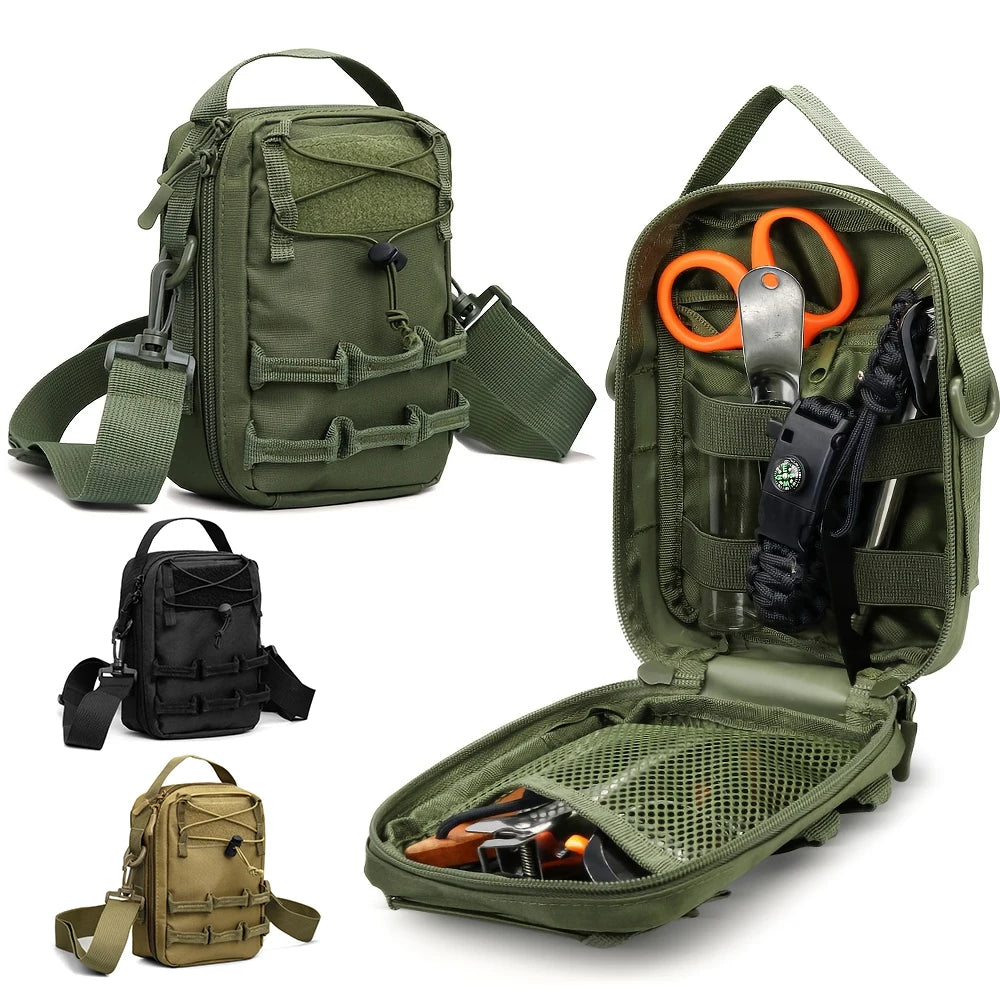 Bolsa Tactical Molle con correa de hombro, bolsa portátil ligera para teléfono para exteriores, bolsa compacta EDC utilitaria para senderismo