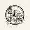 Logo CARRA camping tattoo style